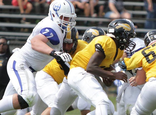 Gilmour Academy senior Tyler Leroux is one of the top 200 offensive line prospects in the country.