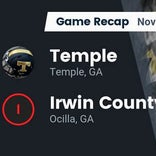 Football Game Recap: Temple Tigers vs. Irwin County Indians