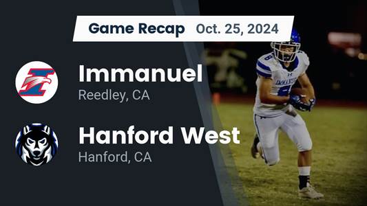 Football Recap: Immanuel Skates Past Hanford West with Ease