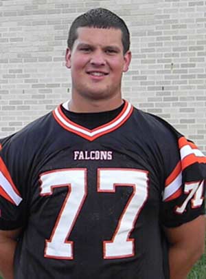 J.J. Denman will play center this year but is a prospect at tackle.