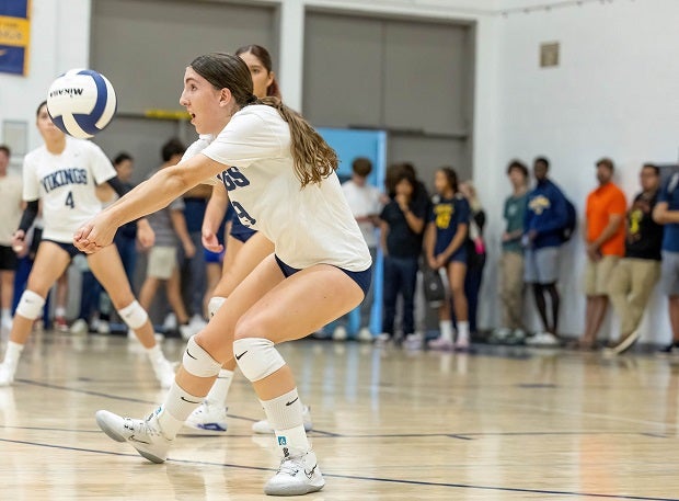 Mila Mijailovic had 21 kills to lead Campbell Hall to its first volleyball title with a sweep of Sacred Heart Cathedral Prep in the CIF Division II finals on Saturday. (Photo: Eric Hamilton)