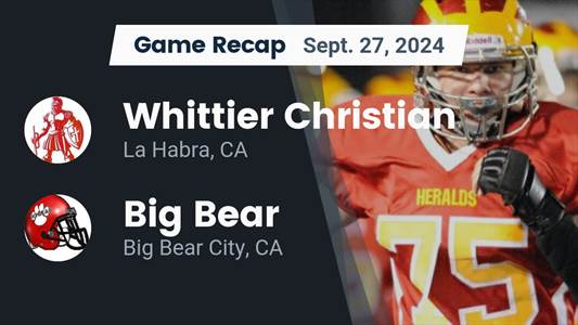 Football Recap: Big Bear Piles Up the Points Against Western Chr