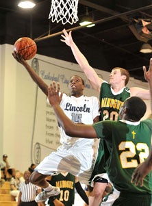 Isaiah Whitehead glides in for a deuce
on Tuesday.