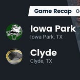 Football Game Recap: Iowa Park Hawks vs. Clyde Bulldogs