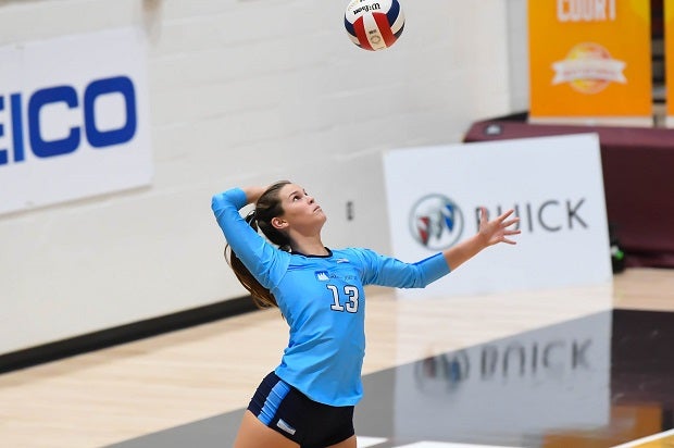 Marymount's Elia Rubin serves earlier this year. the Stanford-bound star led the Sailors to a CIF Open Division title Saturday with a sweep of Archbishop Mitty.