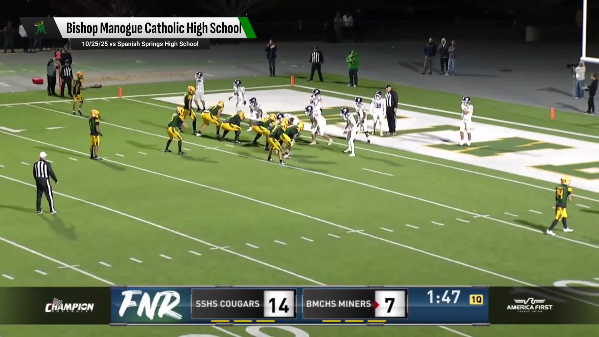 Football Recap: Strong  Performance on D from  Amir Mcgruder and  Nate Simmons Leads Bishop Manogue over Damonte Ranch + How To Watch