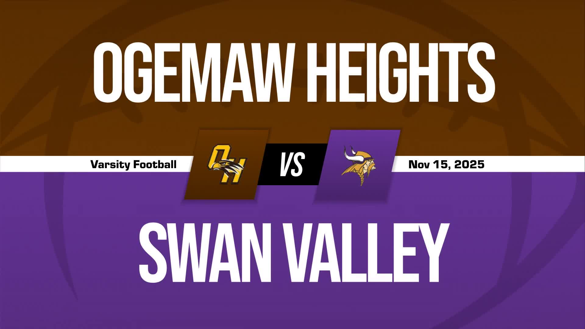Football Recap: Swan Valley's Winning Streak Snapped at Nine Games + How To Watch