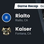 Football Game Recap: Rialto Knights vs. Kaiser Cats