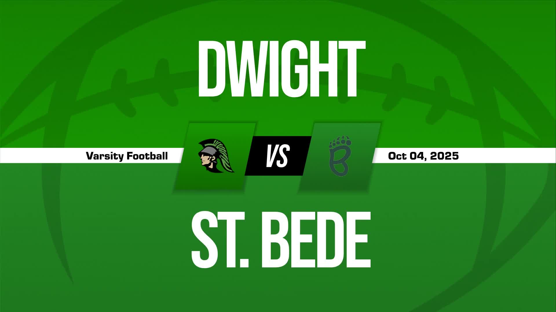Football Recap: Dwight Skates Past St. Bede with Ease