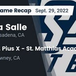 La Salle vs. St. Pius X-St. Matthias Academy