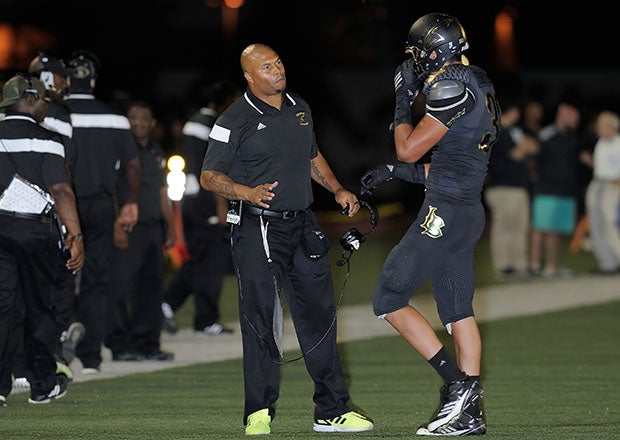 Antonio Pierce led the program at storied Long Beach Poly from 2014-17. Just six years later, he was a head coach in the NFL. (PHOTO: Heston Quan)