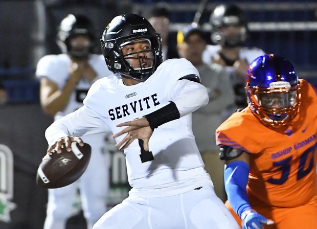 Servite senior quarterback Noah Fifita has thrown for 6,541 yards and 78 touchdowns in his career as three-year starter for the Friars.  
