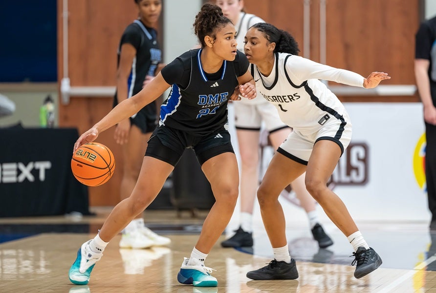 Indiana commit GiGi Battle looks to lead DME Academy to the Chipotle Nationals final and become the fifth straight Florida school to win the end-of-season tournament. (PHOTO: Julie Brown)