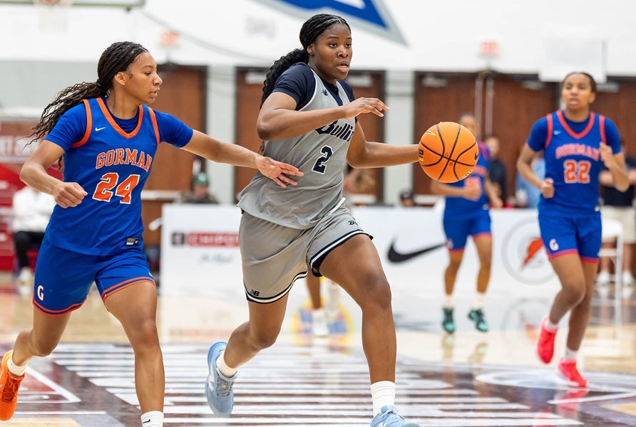 Ivanna Wilson Manyacka sparked a dominant effort on the boards for Bullis with 21 rebounds. (PHOTO: Julie Brown)