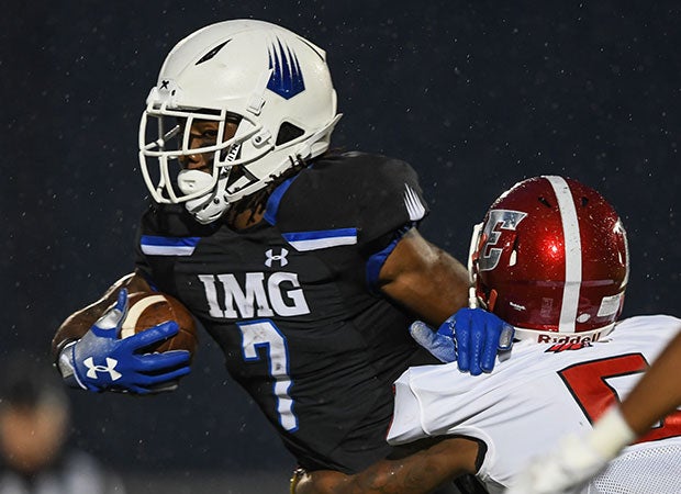 IMG receiver Jacorey Brooks scored the game's first touchdown on a 25-yard pass.