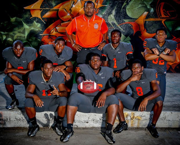 With the Miami Art District as the setting, Brooker T. Washington head coach Tim Harris Jr. is surrounded by a wealth of talent.