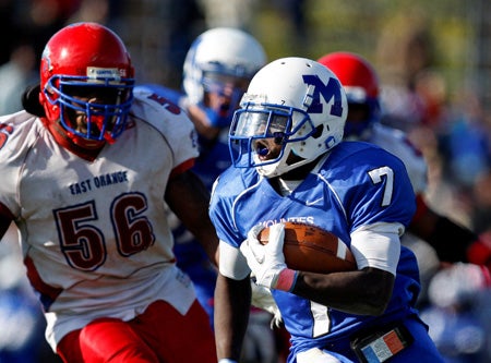 Montclair's Khalif Herbin did it all in a lopsided win over East Orange Campus on Saturday.