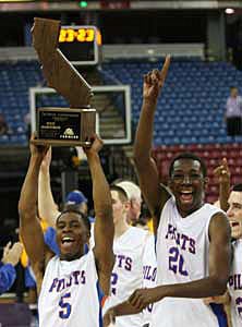 St. Joseph Notre Dame celebrates
its first state title since 2004. 