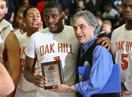 UCLA signee Jordan Adams earned game MVP honors for Oak Hill Academy at the Spalding Hoophall Classic after going for 23 points in a 30-point win over Prestonwood Christian.