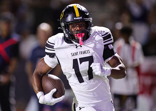 Junior halfback Sa'Nir Brooks rushed for over 100 yards in the lopsided win for the Panthers. (PHOTO: Jeff Klein)