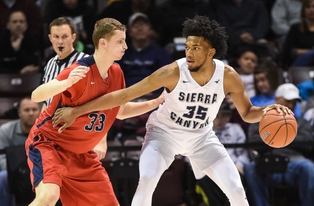 Marvin Bagley III helped lead Sierra Canyon into the Southern Section Open Division semifinals with 23 points against Damien.