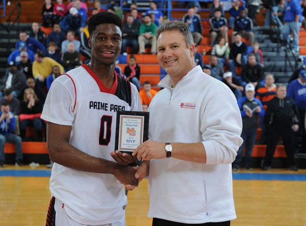 Emmanuel Mudiay earned MVP honors in the weekend's biggest game as Prime Prep knocked off Quality Education Academy at the Marshall County Hoopfest.