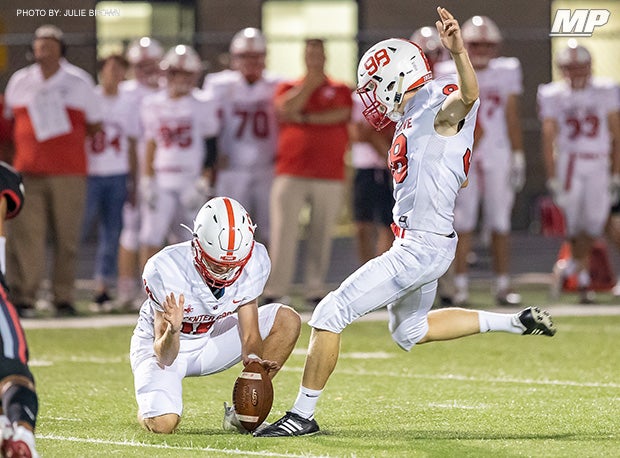 Center Grove (Greenwood, Ind.) kicker Austin Watson hit three field goals last week. He has made 13 on the season. 