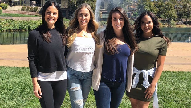 MaxPreps "Play Like a Girl" podcast team (L-R): Megan Lutes, Nikki Bondura, Michelle Gaudy and Myckena Guerrero.