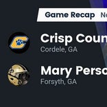 Football Game Recap: Crisp County Cougars vs. Mary Persons Bulldogs