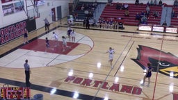 Fowlerville girls basketball highlights Portland High School
