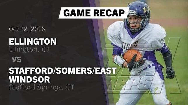 Watch this highlight video of the Ellington (CT) football team in its game Recap: Ellington  vs. Stafford/Somers/East Windsor  2016 on Oct 22, 2016