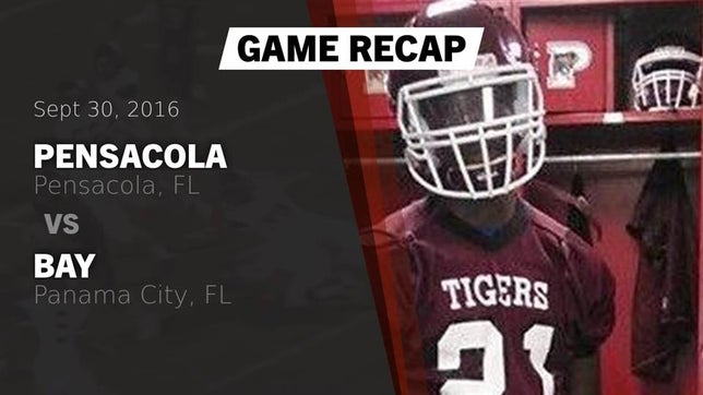 Watch this highlight video of the Pensacola (FL) football team in its game Recap: Pensacola  vs. Bay  2016 on Sep 30, 2016