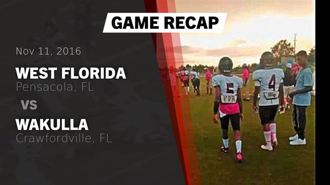 Watch this highlight video of the West Florida (Pensacola, FL) football team in its game Recap: West Florida  vs. Wakulla  2016 on Nov 11, 2016