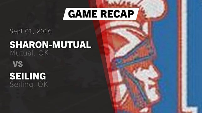 Watch this highlight video of the Sharon-Mutual (Mutual, OK) football team in its game Recap: Sharon-Mutual  vs. Seiling  2016 on Sep 1, 2016