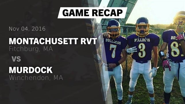 Watch this highlight video of the Montachusett RVT (Fitchburg, MA) football team in its game Recap: Montachusett RVT  vs. Murdock  2016 on Nov 4, 2016