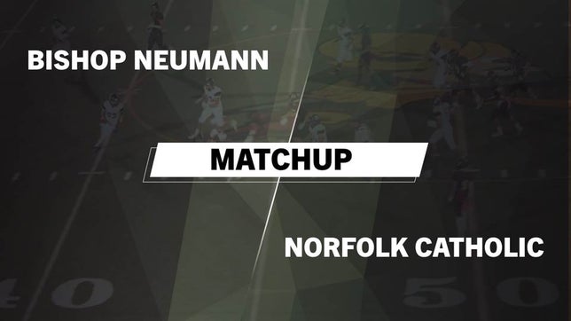 Watch this highlight video of the Bishop Neumann (Wahoo, NE) football team in its game Matchup: Bishop Neumann High vs. Norfolk Catholic  2016 on Sep 11, 2015