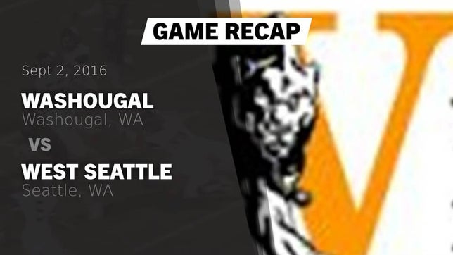 Watch this highlight video of the Washougal (WA) football team in its game Recap: Washougal  vs. West Seattle  2016 on Sep 2, 2016