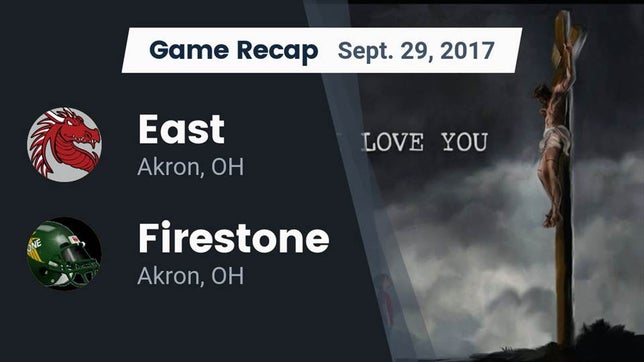 Watch this highlight video of the East (Akron, OH) football team in its game Recap: East  vs. Firestone  2017 on Sep 29, 2017