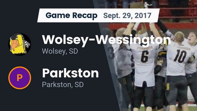 Watch this highlight video of the Wolsey-Wessington (Wolsey, SD) football team in its game Recap: Wolsey-Wessington  vs. Parkston  2017 on Sep 29, 2017
