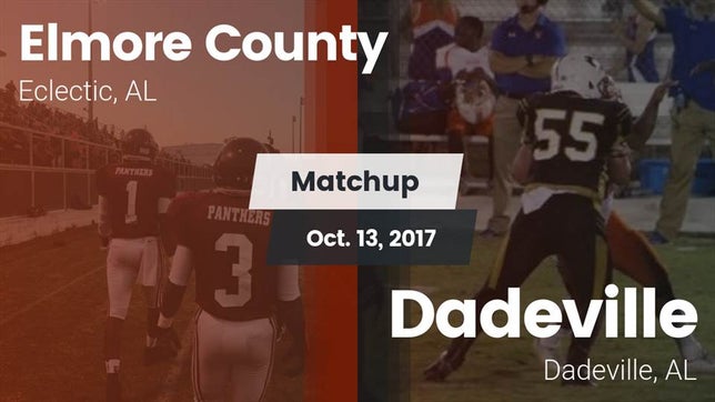 Watch this highlight video of the Elmore County (Eclectic, AL) football team in its game Matchup: Elmore County High vs. Dadeville  2017 on Oct 13, 2017