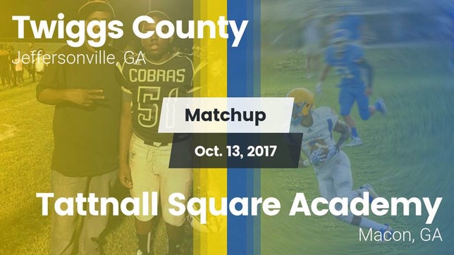Watch this highlight video of the Twiggs County (Jeffersonville, GA) football team in its game Matchup: Twiggs County vs. Tattnall Square Academy  2017 on Oct 13, 2017