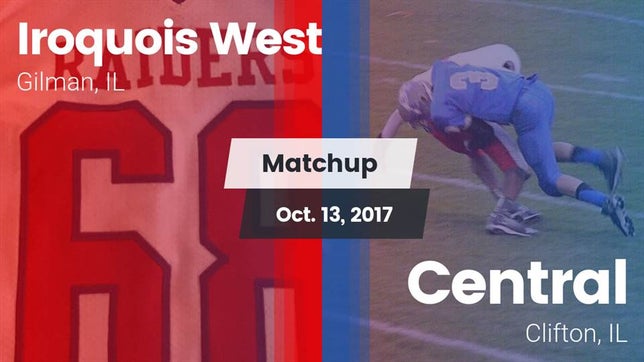Watch this highlight video of the Iroquois West (Gilman, IL) football team in its game Matchup: Iroquois West High vs. Central  2017 on Oct 13, 2017