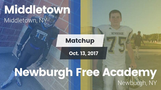 Watch this highlight video of the Middletown (NY) football team in its game Matchup: Middletown High vs. Newburgh Free Academy  2017 on Oct 13, 2017