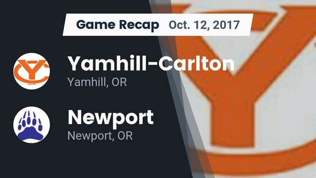 Watch this highlight video of the Yamhill-Carlton (Yamhill, OR) football team in its game Recap: Yamhill-Carlton  vs. Newport  2017 on Oct 12, 2017