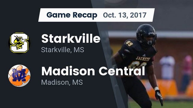 Watch this highlight video of the Starkville (MS) football team in its game Recap: Starkville  vs. Madison Central  2017 on Oct 13, 2017