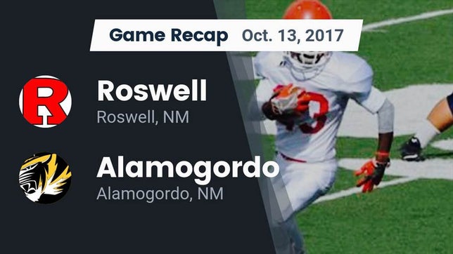 Watch this highlight video of the Roswell (NM) football team in its game Recap: Roswell  vs. Alamogordo  2017 on Oct 13, 2017