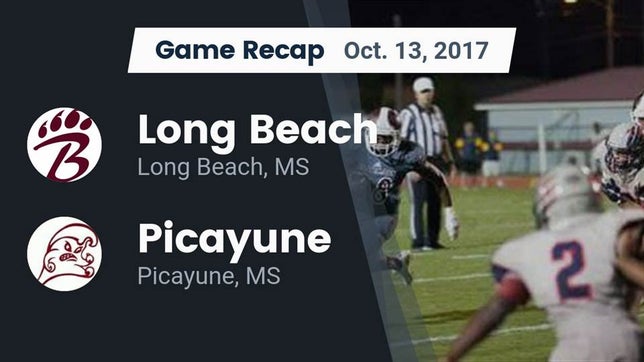 Watch this highlight video of the Long Beach (MS) football team in its game Recap: Long Beach  vs. Picayune  2017 on Oct 13, 2017