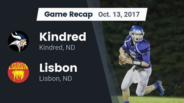 Watch this highlight video of the Kindred (ND) football team in its game Recap: Kindred  vs. Lisbon  2017 on Oct 13, 2017