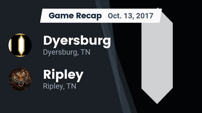 Watch this highlight video of the Dyersburg (TN) football team in its game Recap: Dyersburg  vs. Ripley  2017 on Oct 13, 2017