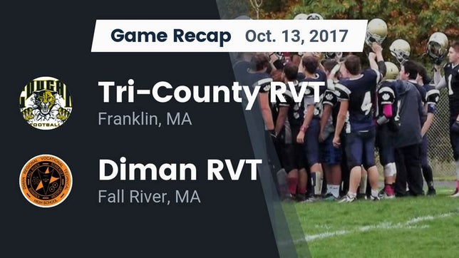 Watch this highlight video of the Tri-County RVT (Franklin, MA) football team in its game Recap: Tri-County RVT  vs. Diman RVT  2017 on Oct 13, 2017